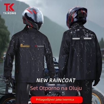 Set kišnog kaputa za motocikl – podijeljeni stil; PVC sloj; debela tkanina Chunya