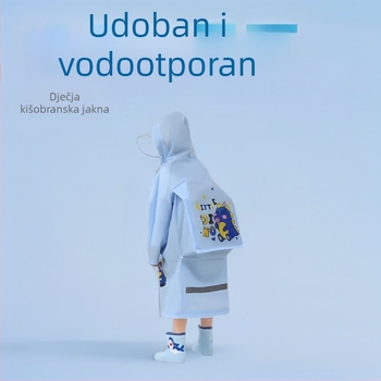Dječje kišno pončo, EVA tkanina, karikaturni stil, kompatibilno sa ruksakom, višefunkcionalna kišna odjeća