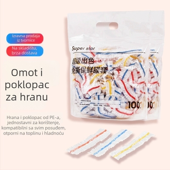 Folija za očuvanje svježine hrane, PE/Polietilen, otpornost na temperaturu -60°C do 100°C, 12+ komada, rok trajanja 36 mjeseci