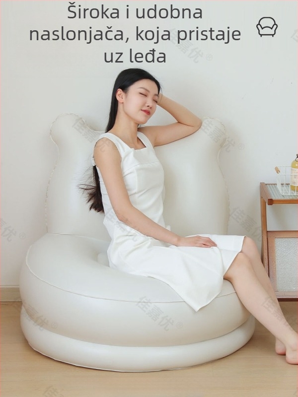 Jednoosobni napuhujući krevet-kanapa s ugrađenom pumpom, dodatno visok i debeli PVC sloj, Jia Jia You