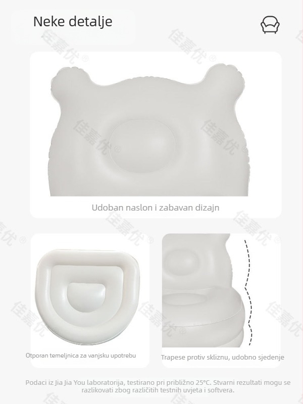 Jednoosobni napuhujući krevet-kanapa s ugrađenom pumpom, dodatno visok i debeli PVC sloj, Jia Jia You