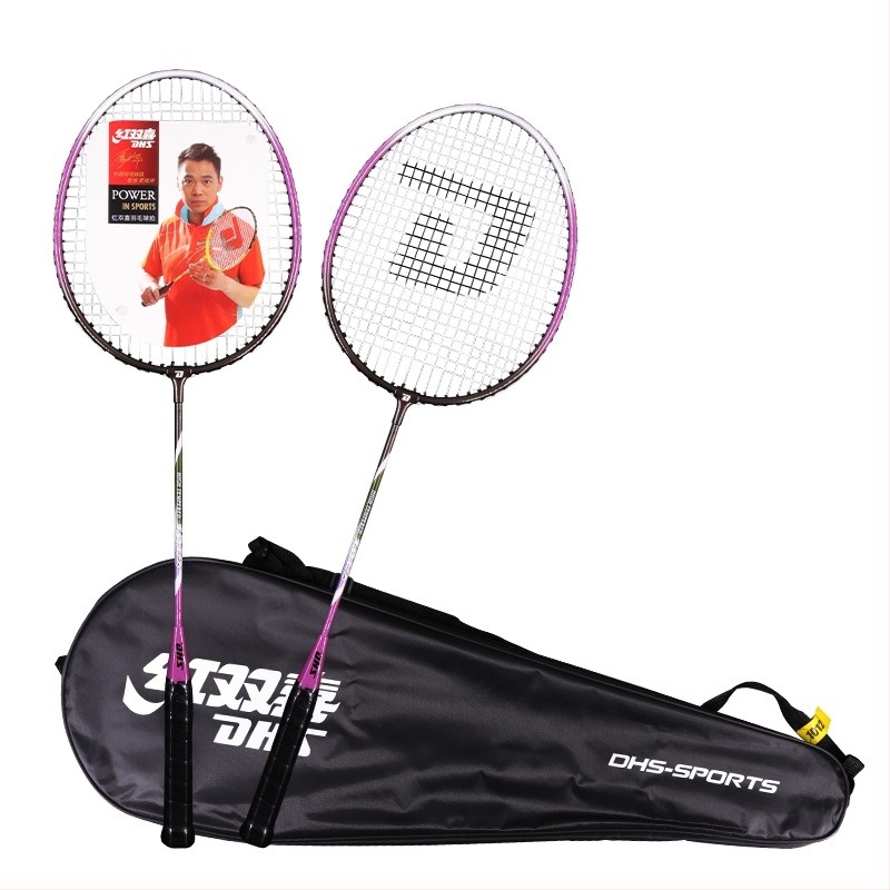 DHS 1012, 2-dijelni paket badminton reketa, aluminijski okvir, najlonske žice, za amatere juniore