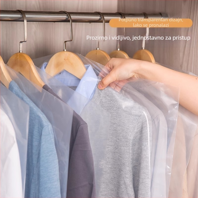 Zaštitno kućište za odjeću od prašine, PVC, prozirno, za kapute, jakne i odijela — kućna upotreba