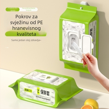 Poklopac za plastičnu foliju, debeli prašinu zaštitni kuhinjski poklopac, prehrambene kvalitete, višenamjenski (200 g, 100 kom., Linyi, Shandong)