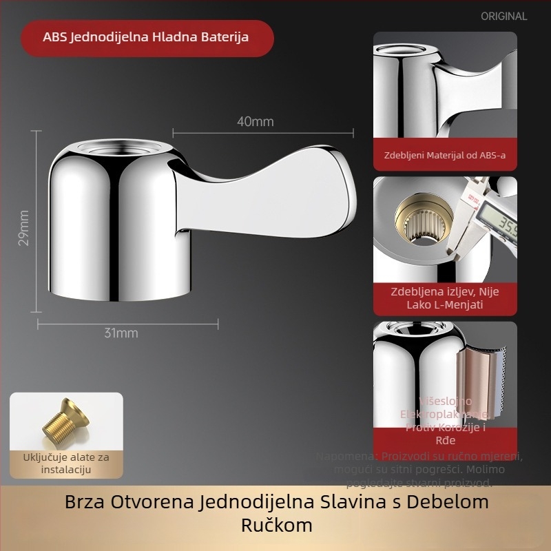 Set jezgre ventila slavine od bakra keramike, model HX-A-1266 (180° okret, maksimalna temperatura 99°C, vijek trajanja 10 godina)