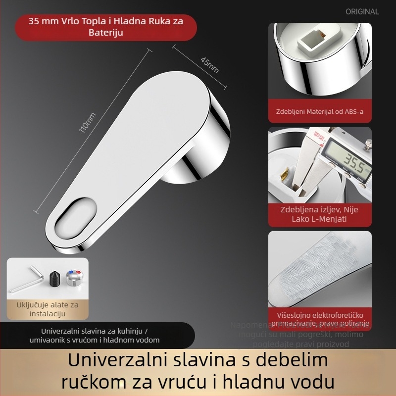 Set jezgre ventila slavine od bakra keramike, model HX-A-1266 (180° okret, maksimalna temperatura 99°C, vijek trajanja 10 godina)