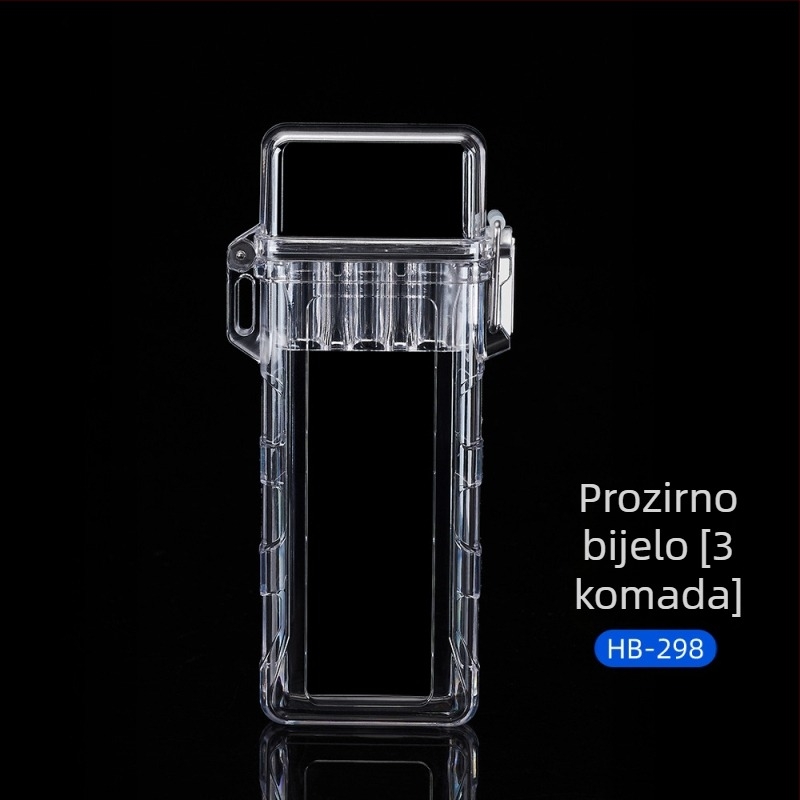Kutija za cigarete, prozirna, vodootporna, s 5 pretinaca, plastična, prijenosna, mogućnost tiska logotipa