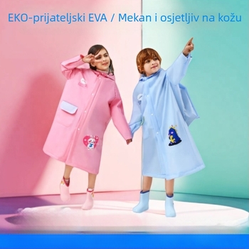 Dječji kišni pončo od EVA materijala, crtani stil, višestruko kišno odijelo za djecu, konvencionalna debljina, bez vodonepropusnog premaza