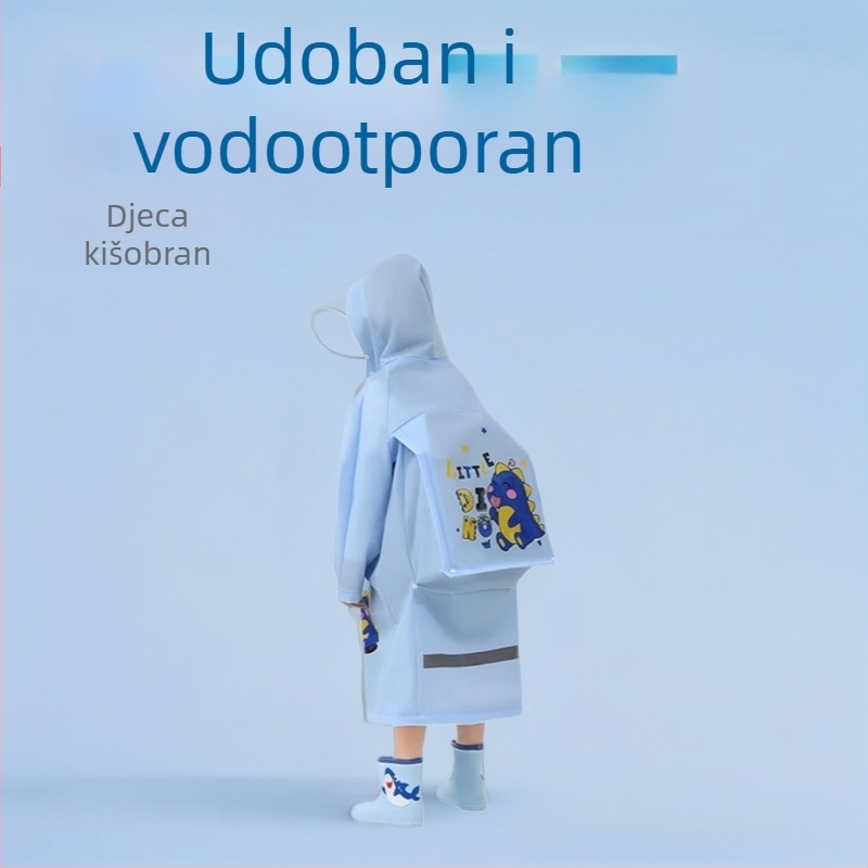Dječji kišni pončo od EVA materijala, crtani stil, višestruko kišno odijelo za djecu, konvencionalna debljina, bez vodonepropusnog premaza