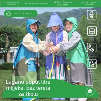 Kocotree dječji jednodijelni kišni kaput – crtani stil, poliester tkanina, vodootporni sloj