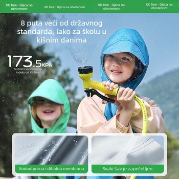 Kocotree dječji jednodijelni kišni kaput – crtani stil, poliester tkanina, vodootporni sloj