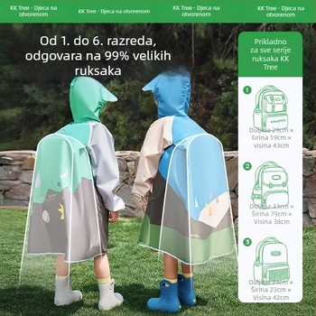 Kocotree dječji jednodijelni kišni kaput – crtani stil, poliester tkanina, vodootporni sloj