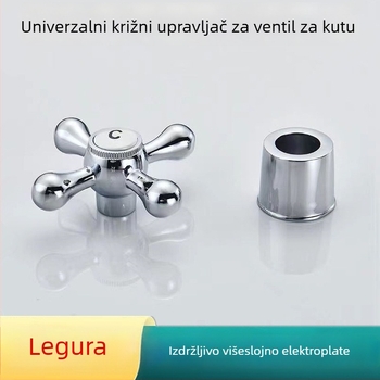 Ručka ventila slavine s kutom — plastična, jednostruka spojna konstrukcija, moderni minimalistički stil, prilagodljiva obrada