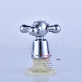 Ručka ventila slavine s kutom — plastična, jednostruka spojna konstrukcija, moderni minimalistički stil, prilagodljiva obrada