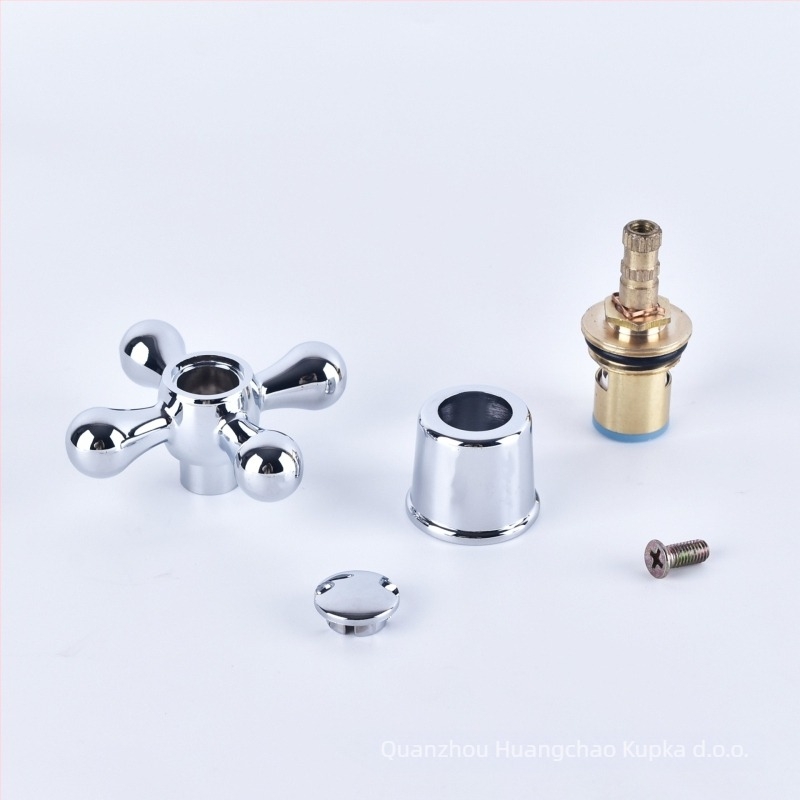 Ručka ventila slavine s kutom — plastična, jednostruka spojna konstrukcija, moderni minimalistički stil, prilagodljiva obrada