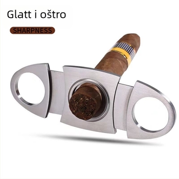 Škare za cigare, nehrđajući čelik, dvostruko oštrenje, prijenosne, ručne, završna obrada vodnim mlazom