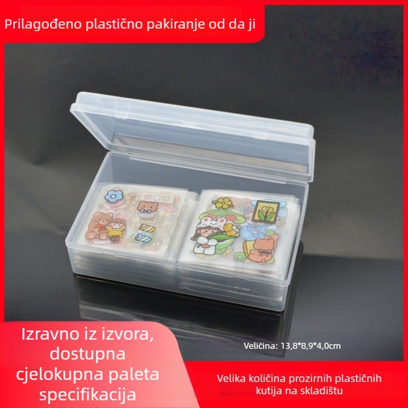Prozirna PP plastična kutija za pohranu s poklopcem i zatvaračem na klik za klamerice i šivaći set