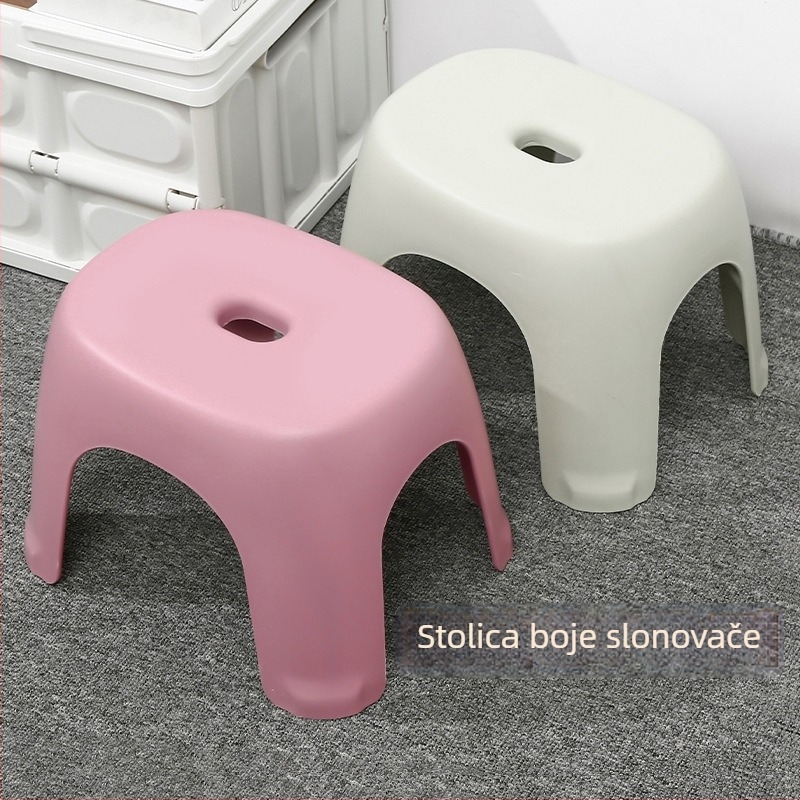 Plastična mala stoličica za kupaonicu: protuklizna, debela konstrukcija, izdržljiva, kompaktna stolica za mijenjanje cipela
