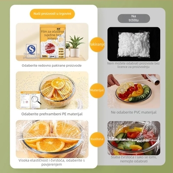Plastična torba za čuvanje hrane, 1 kom, otporno na prašinu, trajanje 1600 dana