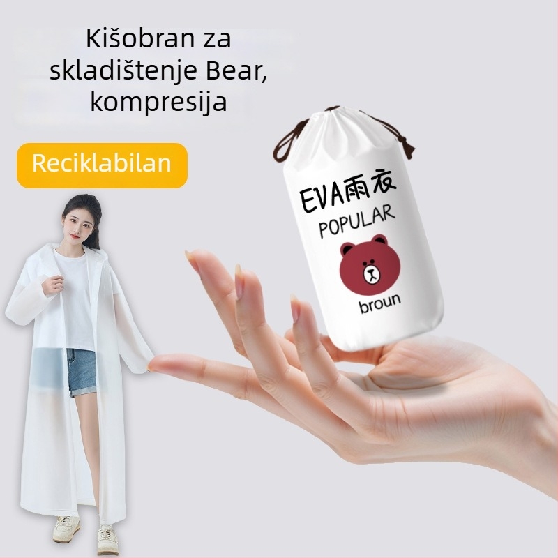 Pončo za kišu za planinarenje — višekratno upotrebljivo debelo kišno odijelo, puna zaštita tijela, prijenosno vanjsko odijelo