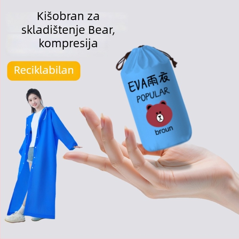 Pončo za kišu za planinarenje — višekratno upotrebljivo debelo kišno odijelo, puna zaštita tijela, prijenosno vanjsko odijelo
