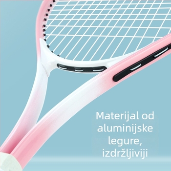 Set za treniranje tenisa s aluminijskom reketom – horizontalni udarac, G3 drška, umjerena tvrdoća, za početnike