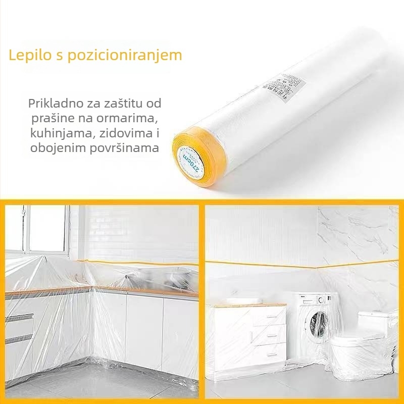 Jednokratna zaštitna navlaka za kauč, PE plastična folija, zaštita namještaja u modernom minimalističkom stilu