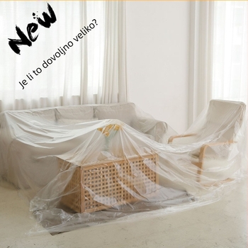 Zaštitni film otporan na prašinu za namještaj i kauč - PE plastika, rola, zaštita od prašine i boje