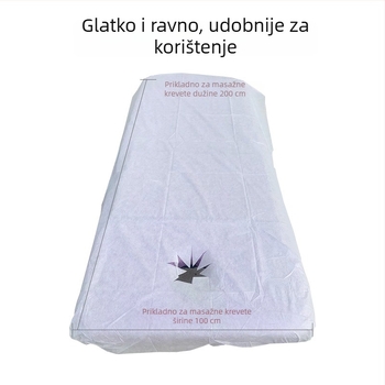 Jednokratno platno za masažni stol s otvorom za lice, prozračna netkasta tkanina, otporna na ulja i prljavštinu, zgusnuta