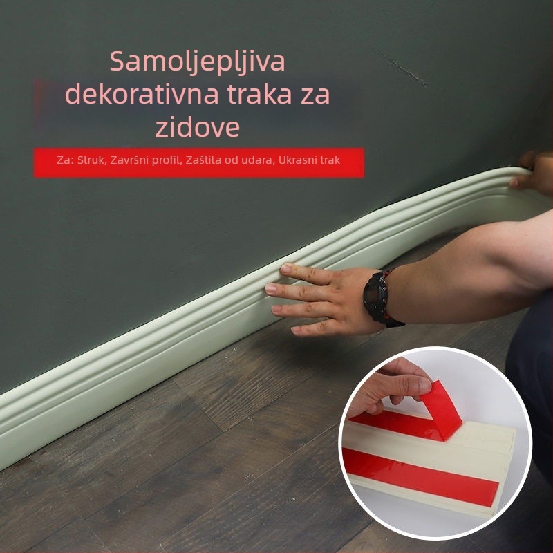 Samoljepljivi 3D kutni dekorativni profil za zid, materijal guma, šifra proizvoda TbQrXFDC, stil Drugo