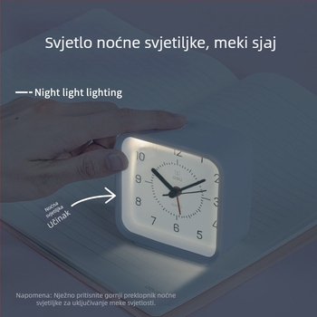 Deli 8851 alarmni sat s LCD zaslonom i analognim pokazateljem — 24-satno vrijeme, napajanje baterijom, Seagull mehanizam, debljina 10 mm