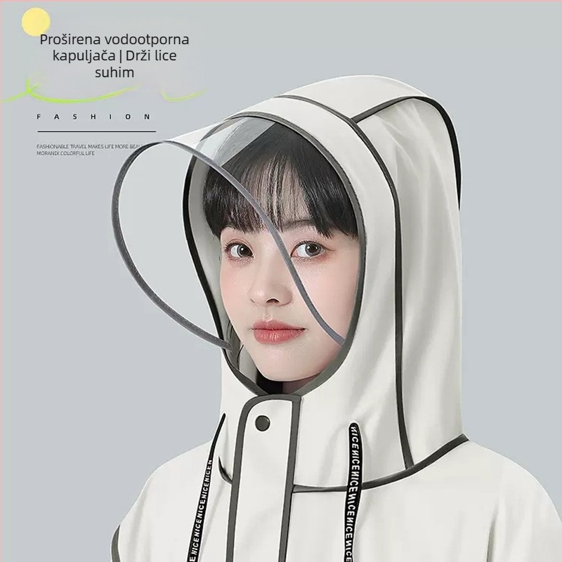 PONČO za odrasle za motocikl/električni skuter, EVA tkanina, potpuno pokriće, dugi dizajn, unisex