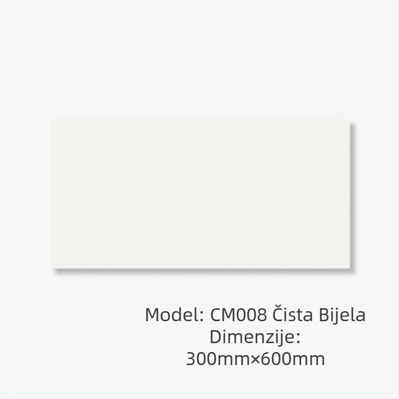 Glazirana zidna pločica – mat završetak, vodonepropusna, visoka čvrstoća pri kompresiji 4851, apsorpcija vode 0,5, gustoća 3520