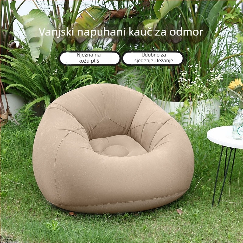 Naduvani kauč u obliku kugle (PVC; za 1 osobu; neto težina 1,1 kg; napuhavanje zračnom pumpom; šifra proizvoda Qx-sf)