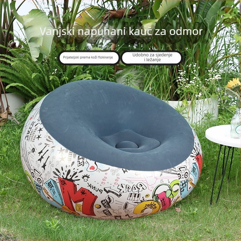 Naduvani kauč u obliku kugle (PVC; za 1 osobu; neto težina 1,1 kg; napuhavanje zračnom pumpom; šifra proizvoda Qx-sf)