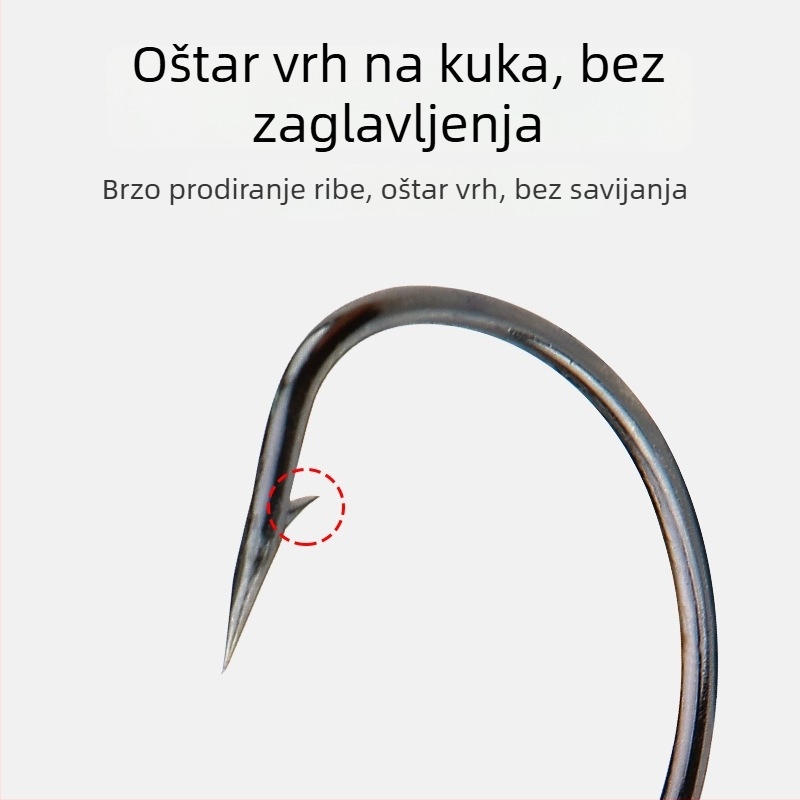 Chuangxin bodljasti crank udica s olovnom glavom, 200 komada u kutiji za obalni ribolov