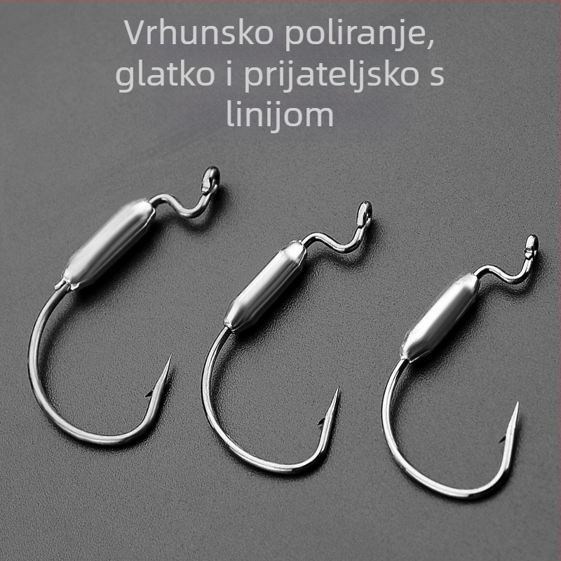 Chuangxin bodljasti crank udica s olovnom glavom, 200 komada u kutiji za obalni ribolov