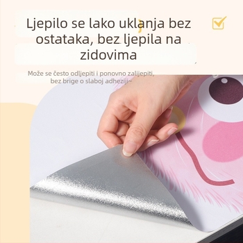 Samoljepljivi vodootporni PVC zidni premaz za dnevni boravak s dječjom crtankom dekoracijom, moderni minimalistički stil