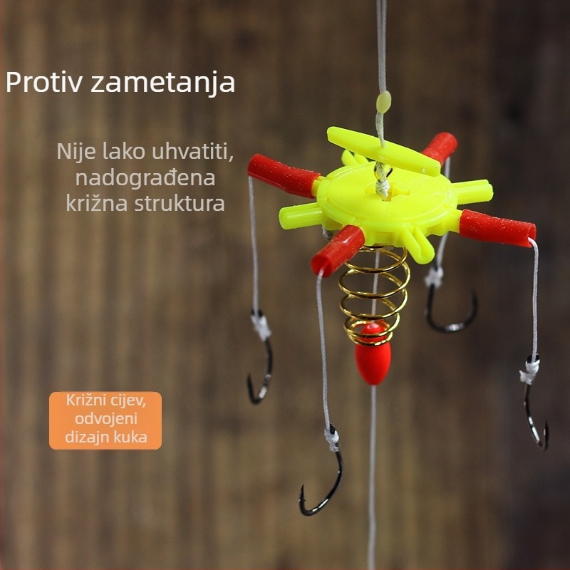 Set bodljastih ribolovnih udica za vanjski ribolov, pogodan za rijeke, jezera, rezervoare i potoke – Honglong feiyu