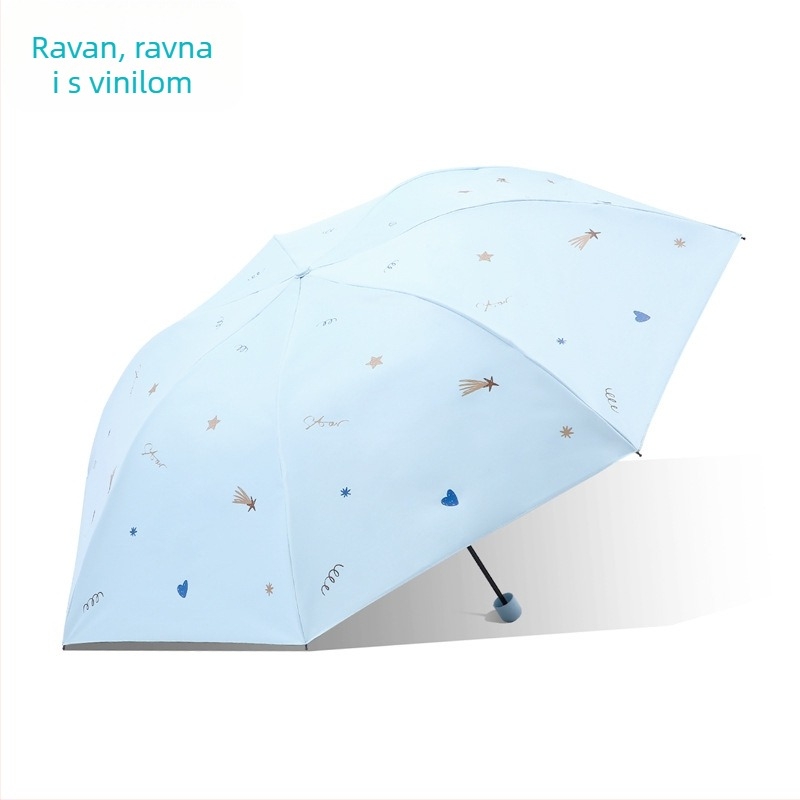 Paradise Umbrella - UV zaštita UPF50+, dvostruka konstrukcija, ručno otvaranje/zatvaranje, 7 čeličnih rebara, težina 310 g, unisex za sunce i kišu