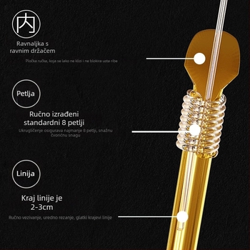 Obična ribarska udica — dvostruka udica, protiv zaplitanja, zlatni rukav, bodlje