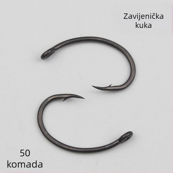 Set udica za ribolov s kukom s hrbtnim i nagibnim otvorom, metalna teflonska cijev, s prstenom; za soma i šarana; Materijal: 54122; Marka: Other
