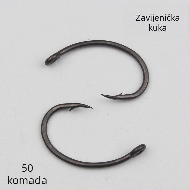 Set udica za ribolov s kukom s hrbtnim i nagibnim otvorom, metalna teflonska cijev, s prstenom; za soma i šarana; Materijal: 54122; Marka: Other