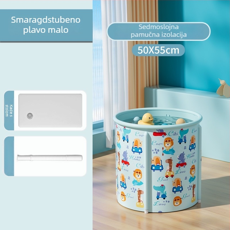 Mobiko Sklopiva kofa za kupanje, bez instalacije, plastična, univerzalna za odrasle i djecu, jačana izvedba