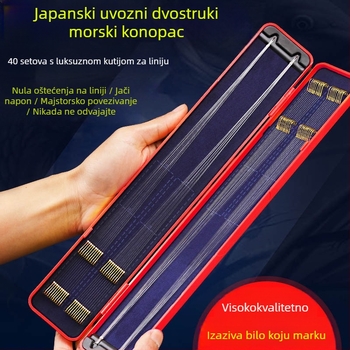 Minghai komplet zlatnih kukica s dvostrukim kukicama, unaprijed vezanim vodilom, bodlje, za rezervoar i jezero