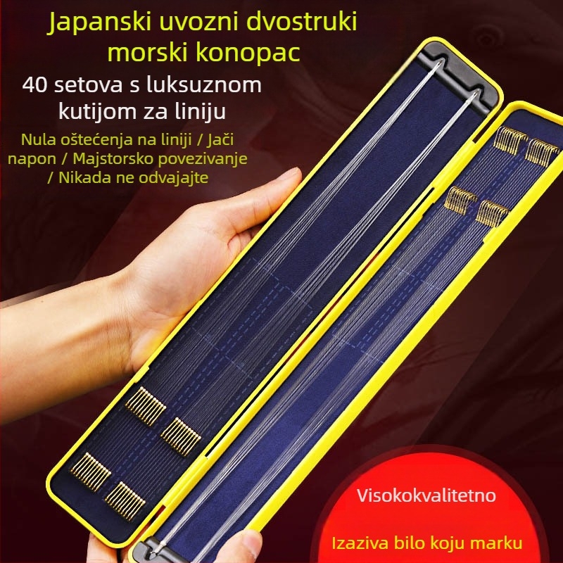 Minghai komplet zlatnih kukica s dvostrukim kukicama, unaprijed vezanim vodilom, bodlje, za rezervoar i jezero