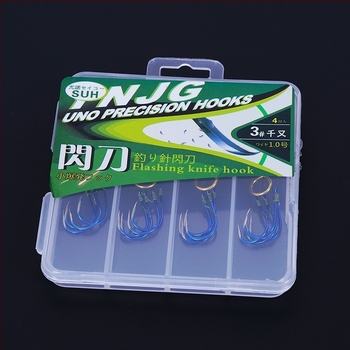 Thousand Again Eksplozivna Udica, s bodljom, veličina 0,3–Nr.3, 1 kutija s 4 udice