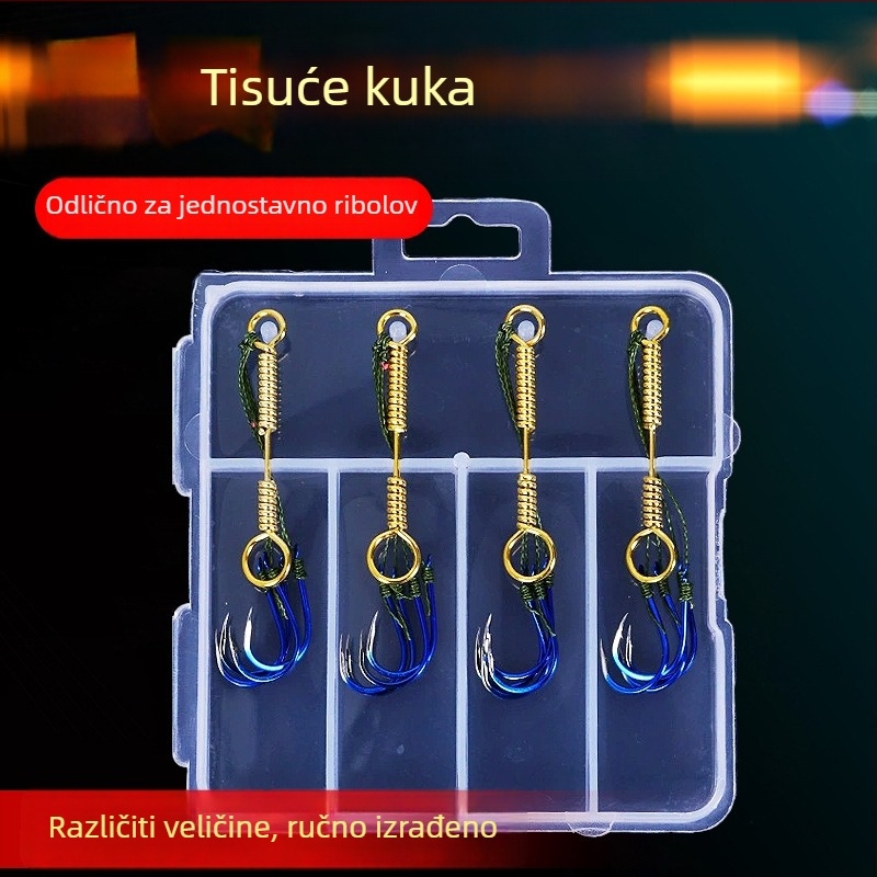 Thousand Again Eksplozivna Udica, s bodljom, veličina 0,3–Nr.3, 1 kutija s 4 udice