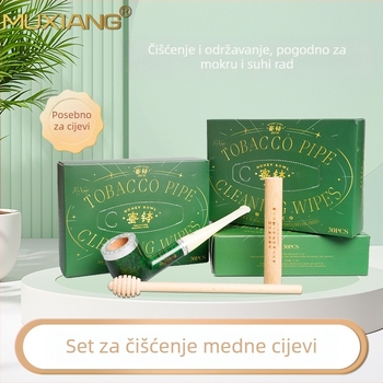 Set za čišćenje i održavanje lula — ponovo upotrebljivi dodaci za čišćenje, krpa za brisanje, mogućnost tiskanja logotipa