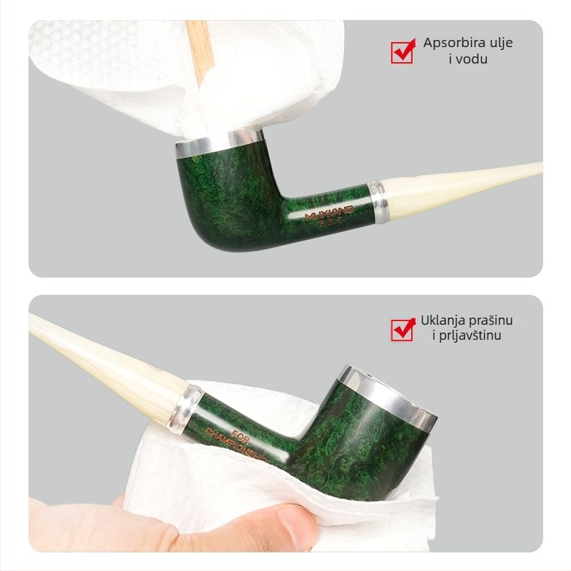 Set za čišćenje i održavanje lula — ponovo upotrebljivi dodaci za čišćenje, krpa za brisanje, mogućnost tiskanja logotipa
